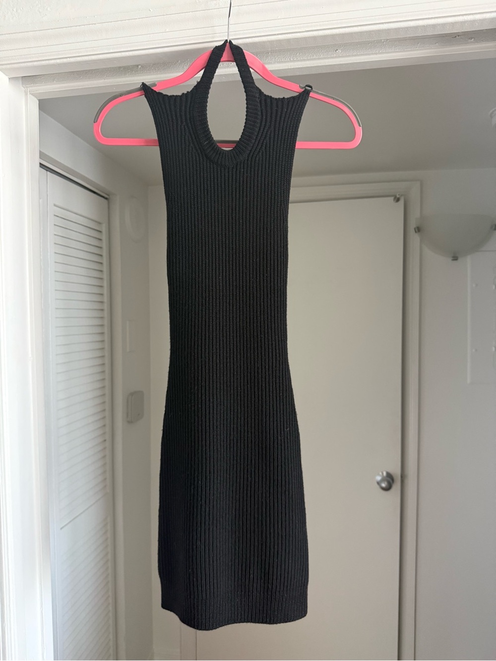 Alexander Wang Black Ribbed Mini Dress